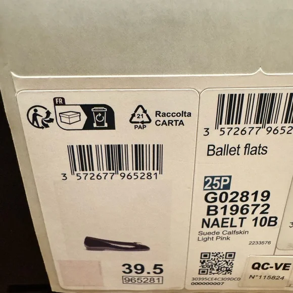 Brand New Never Worn Chanel Pink on Pink Suede Ballet Flats 39.5 - Picture 5 of 5